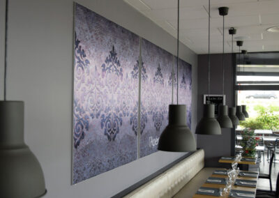 restaurant décoration personnalisée art numérique